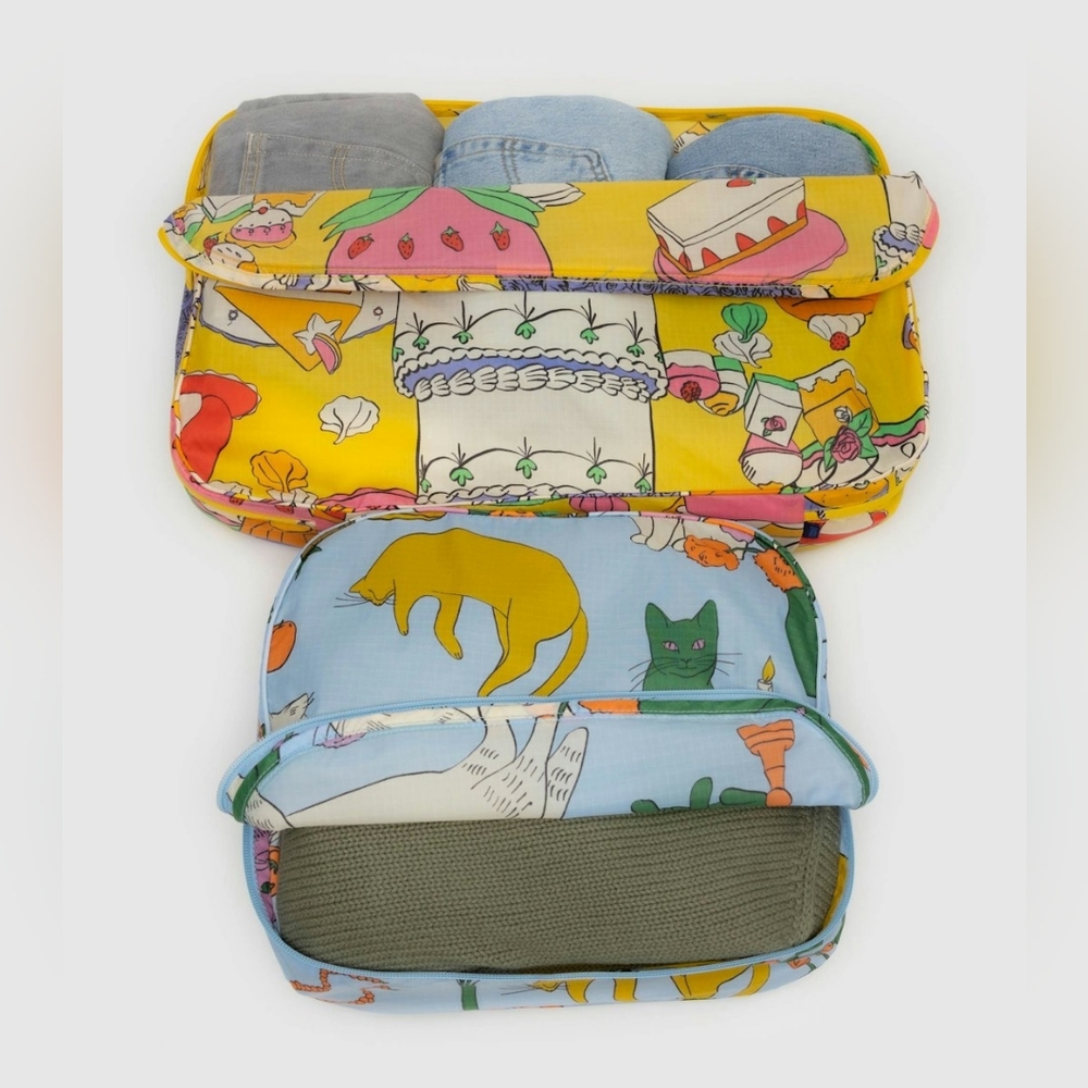 NWT BAGGU Large Packing Cube Set in Still Life